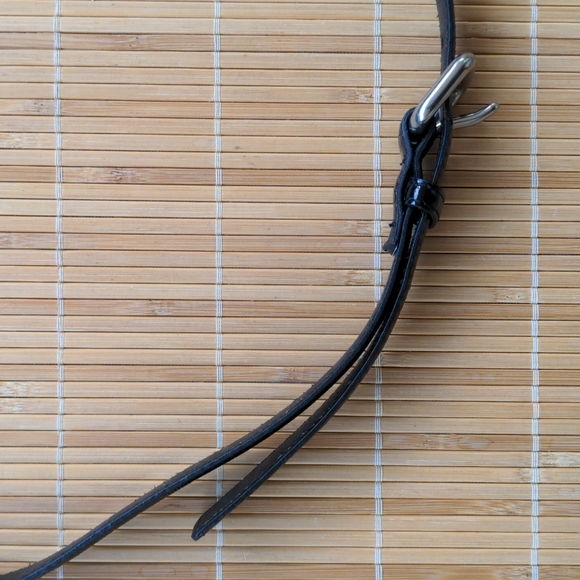 Club Monaco black leather belt, size M (fits 31"-35") - Picture 5 of 9